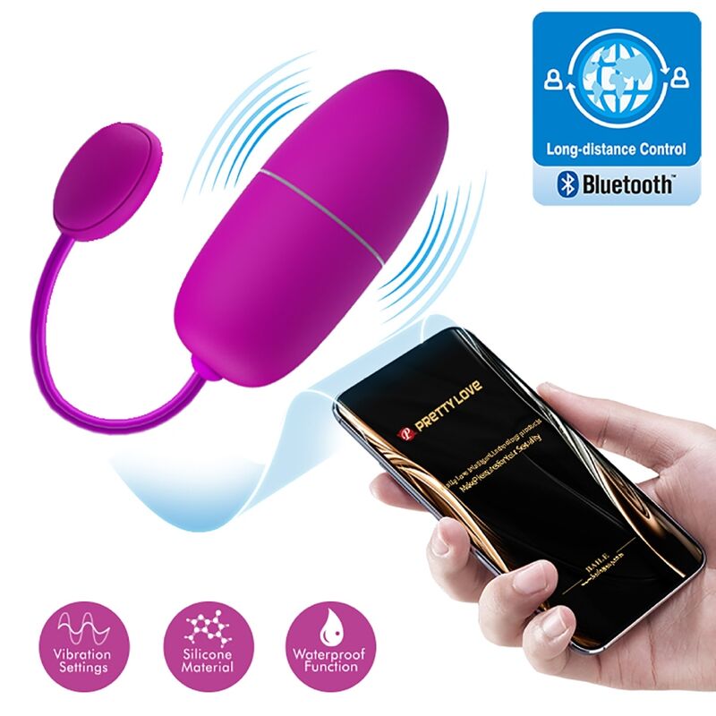 PRETTY LOVE - VIBRIERENDES EI DER NYMPHE, APP-GESTEUERT, LILA – Vibrator Bild 13