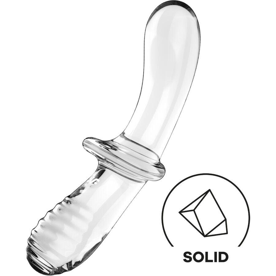 SATISFYER – Doppel Kristall Dildo Transparent, Borosilikatglas, Vaginal-, Klitoral- & Analstimulation Masturbator diskret online kaufen
