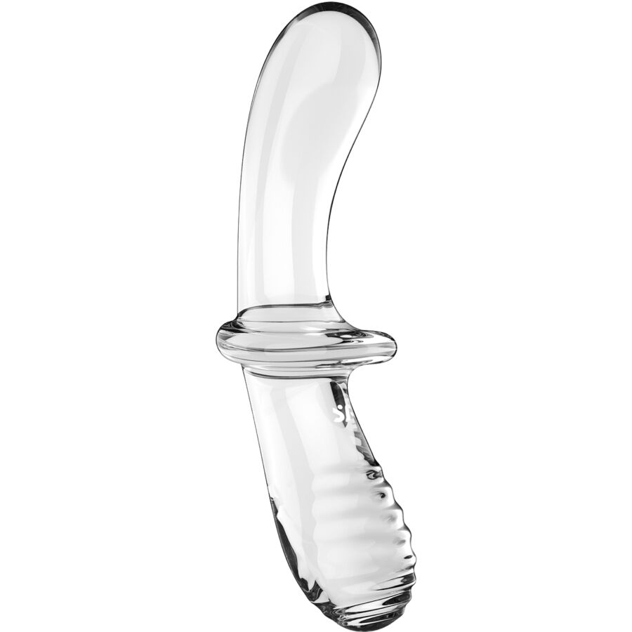 SATISFYER – Doppel Kristall Dildo Transparent, Borosilikatglas, Vaginal-, Klitoral- & Analstimulation hochwertiges Intimtoy
