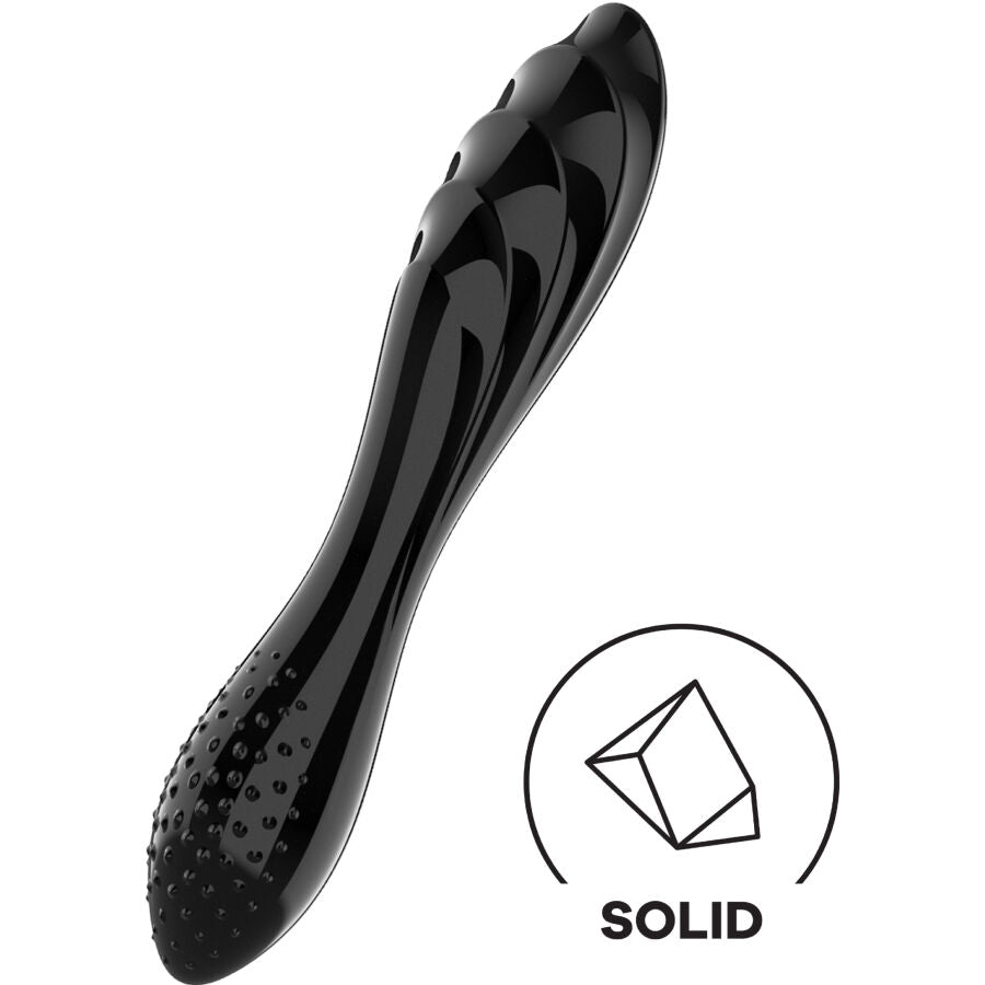 SATISFYER – Schillerndes Kristall Schwarz, Borosilikatglas, G-Punkt- & Klitorisstimulation für intensive Stimulation und Self-Love