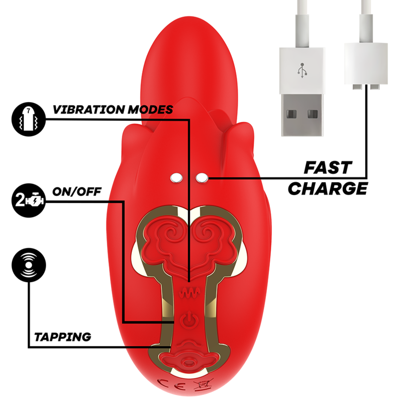 MIA Selena Stimulator Rot | 2 Motoren, 7 Vibrations- & 3 Pulsmodi – Vibrator Bild 9