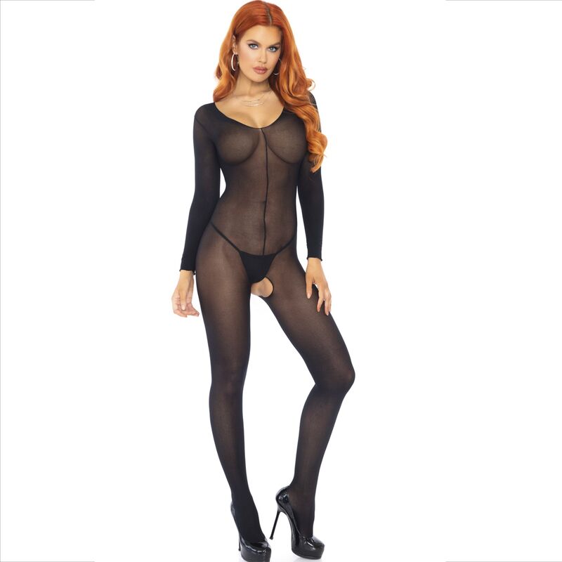 LEG AVENUE - BODYSTOCKING LANGARM SCHWARZ Detailansicht bei Secret Pulse