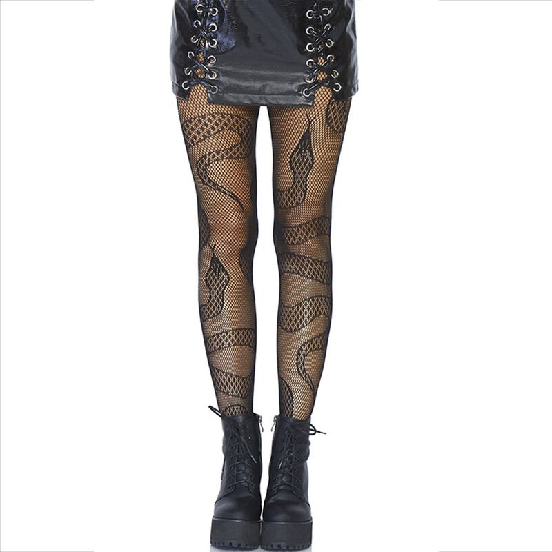 LEG AVENUE - STRÜMPFE NET SNAKES SCHWARZ Strümpfe Produktansicht