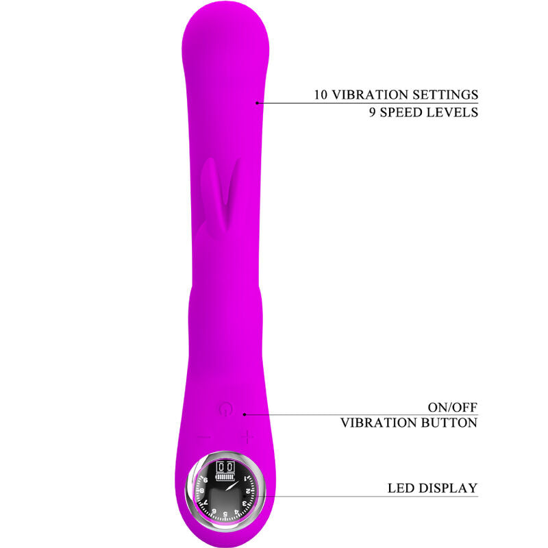 Pretty Love Lamar Rabbit Vibrator – 10 Vibrationsfunktionen, 9 Geschwindigkeitsstufen, USB, violett – Rabbit Vibrator Bild 16