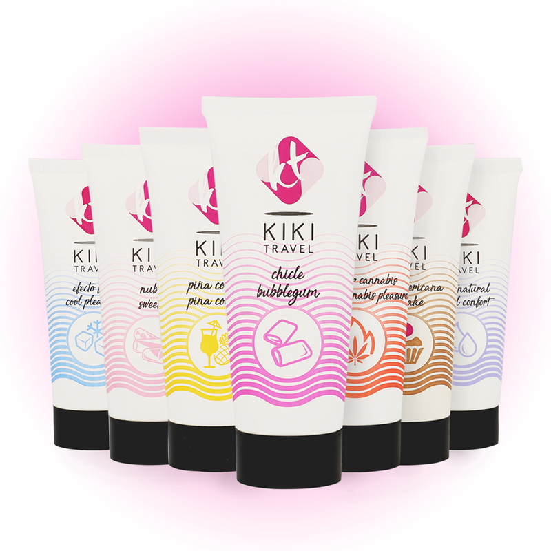 KIKÍ TRAVEL Gleitgel Strawberry Gum – 50 ml, Vegan & Wasserbasiert Produktverpackung und Details