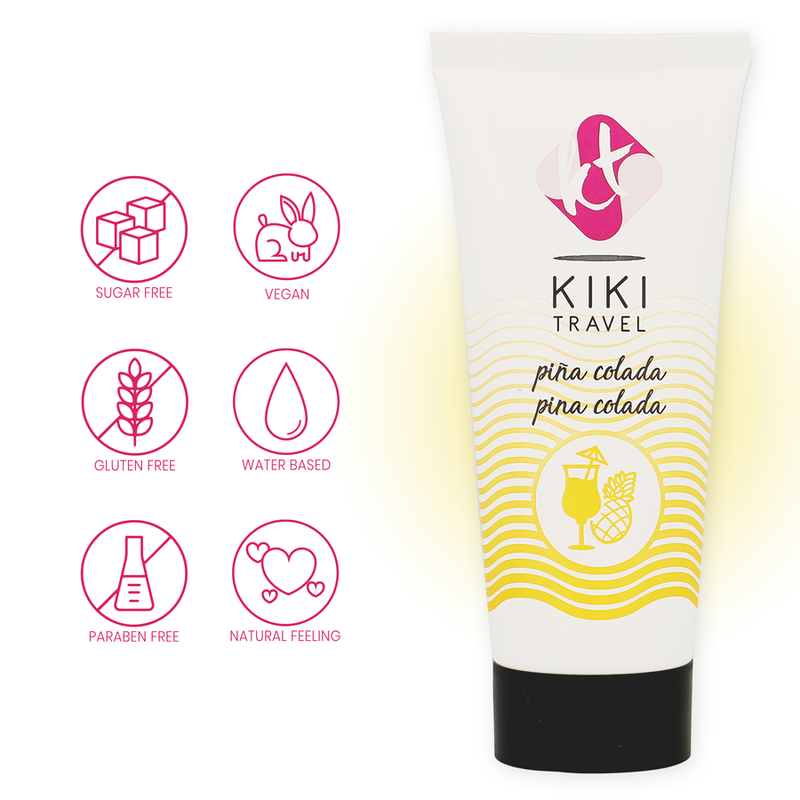 KIKÍ TRAVEL Gleitgel Pina Colada – 50 ml, Vegan & Wasserbasiert bei Secret Pulse im Erotikshop