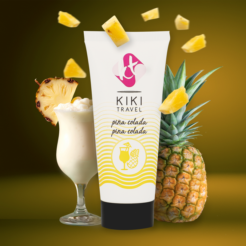 KIKÍ TRAVEL Gleitgel Pina Colada – 50 ml, Vegan & Wasserbasiert für Komfort und sinnliche Anwendung