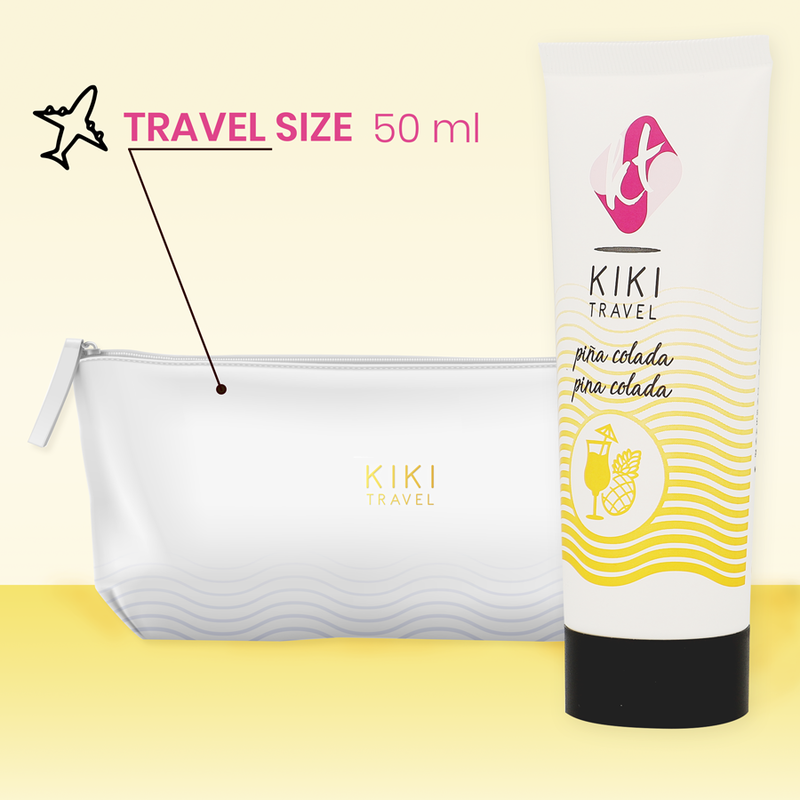 KIKÍ TRAVEL Gleitgel Pina Colada – 50 ml, Vegan & Wasserbasiert Produktverpackung und Details
