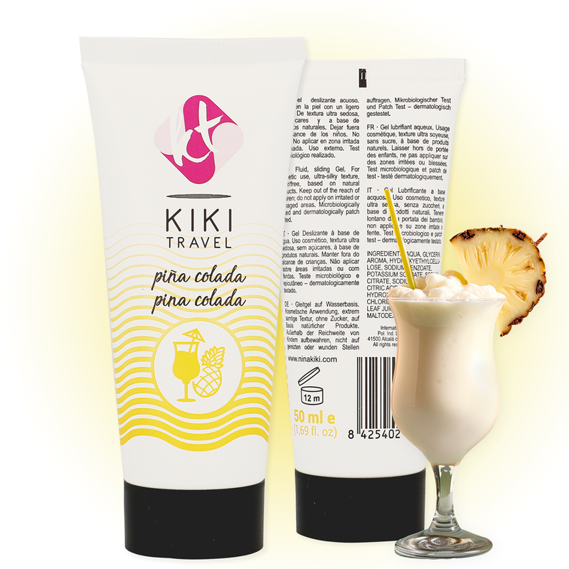 KIKÍ TRAVEL Gleitgel Pina Colada – 50 ml, Vegan & Wasserbasiert für geschmeidige intime Momente