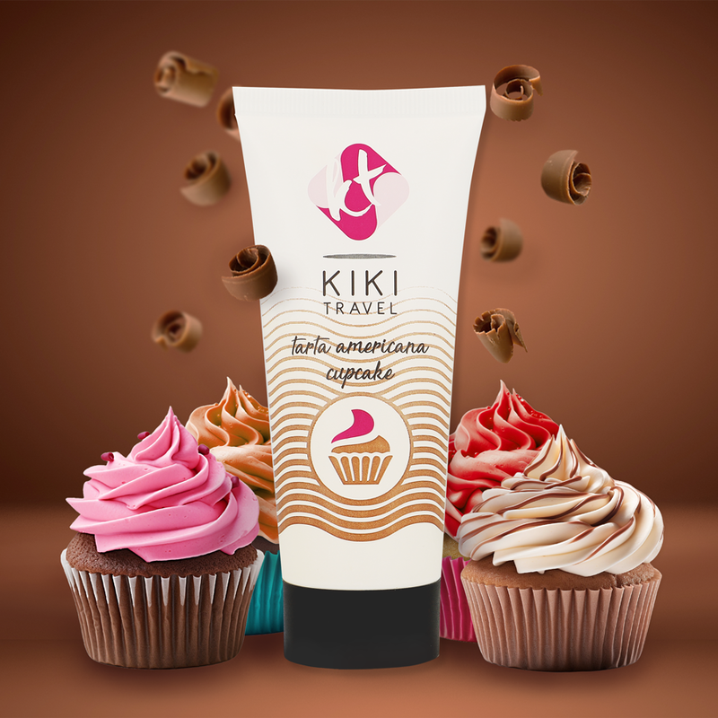 KIKÍ TRAVEL Gleitgel Cupcake – 50 ml, Vegan & Wasserbasiert für Komfort und sinnliche Anwendung