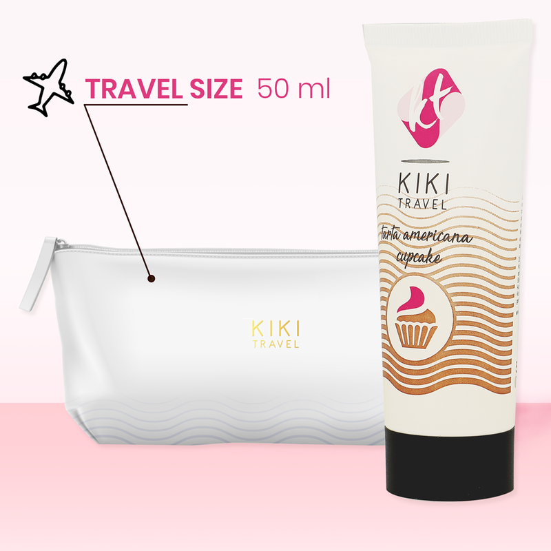 KIKÍ TRAVEL Gleitgel Cupcake – 50 ml, Vegan & Wasserbasiert Produktverpackung und Details
