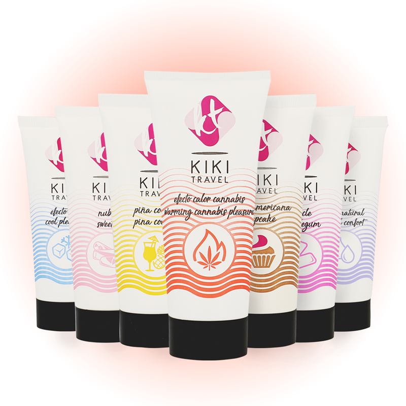 KIKÍ TRAVEL - CANNABIS HEISSES EFFEKT-SCHMIERMITTEL 50 ML Produktverpackung und Details