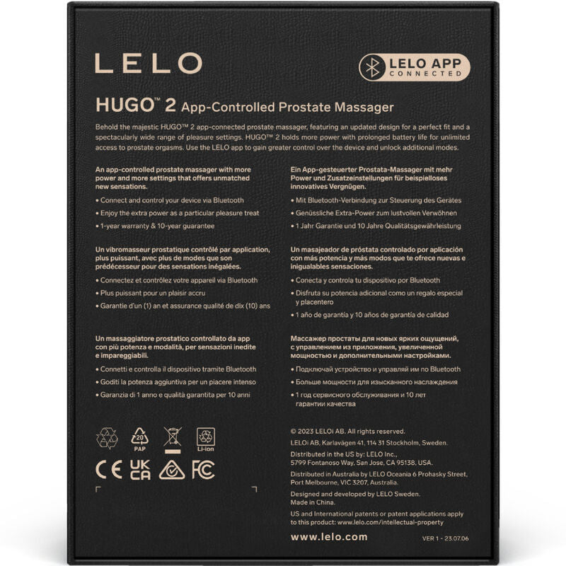 LELO - HUGO 2 GRÜNES PROSTATAMASSAGER Massager Vibrator Produktansicht und Details