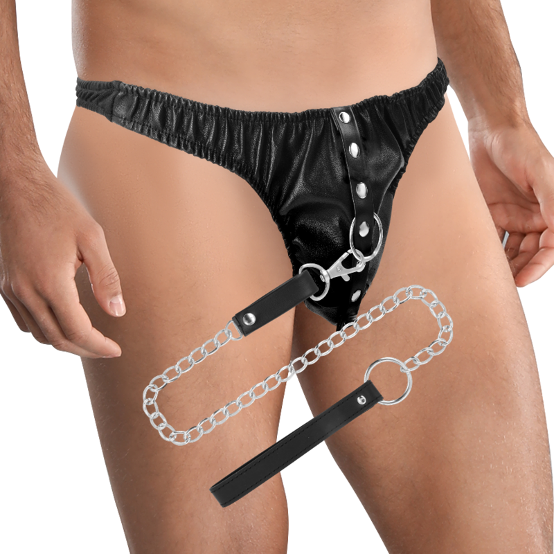 DARKNESS - SUBMISSION-TANGA MIT METALLKETTE Detailansicht bei Secret Pulse