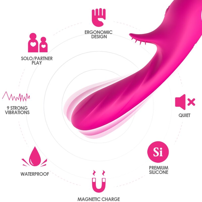 ARMONY Romance Vibrator & Stimulator Fuchsia | G-Punkt & Klitoris für sinnliche Momente allein oder zu zweit