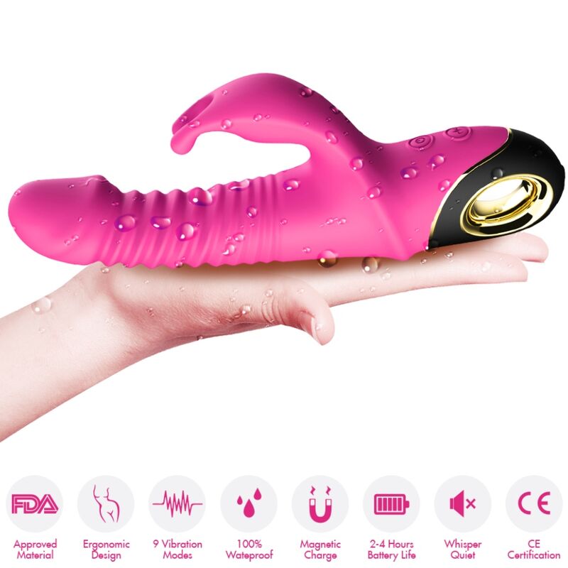 ARMONY - ZING DILDO VIBRATOR KANINCHEN FUCHSIA Produktansicht und Details