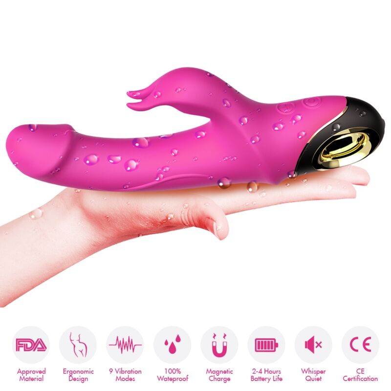 Armony Meteor Rabbit Vibrator Fuchsia – Rotator, 18 Vibrationsmodi, wasserdicht für sinnliche Momente allein oder zu zweit