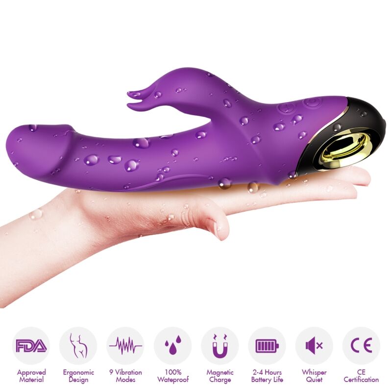 Armony Meteor Rabbit Vibrator Lila – Rotator, 18 Vibrationsmodi, wasserdicht Rabbit Vibrator diskret online kaufen