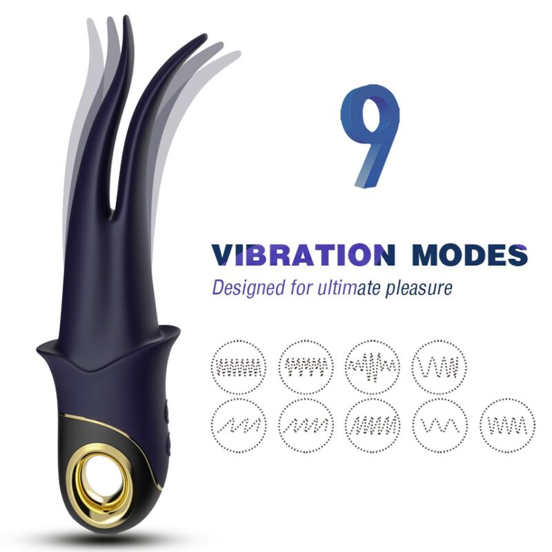 ARMONY - SHADOW VIBRATOR DOPPELKOPF TEASING BLAU – Vibrator Bild 2