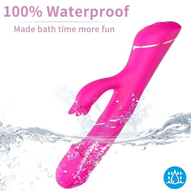 ARMONY Kaninchen Dildo Vibrator Fuchsia | Silikon & 2 Motoren – Dildo Bild 6
