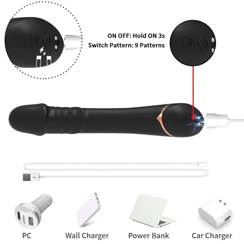 ARMONY - DILDO VIBRATOR SILIKON SCHWARZ bei Secret Pulse im Erotikshop