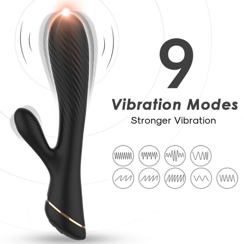 ARMONY - VIBRATOR KANINCHEN SILIKON SCHWARZ für intensive Stimulation und Self-Love