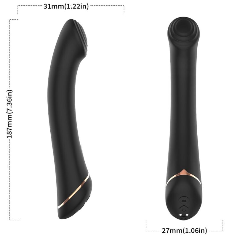 ARMONY - VIBRATOR FALTKOPF SILIKON SCHWARZ für sinnliche Momente allein oder zu zweit