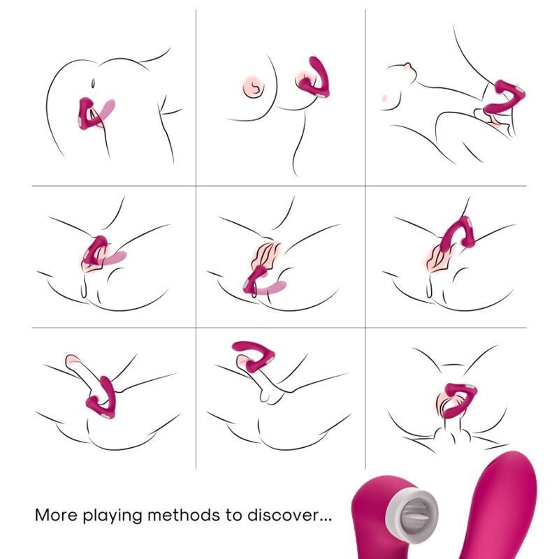 ARMONY - SECRETKISS LECKEN VIBRIERENDE KLITORIS & VIBRATOR GEBOGENES FUCHSIA für intensive Stimulation und Self-Love