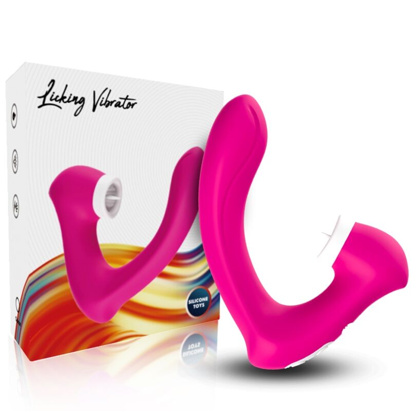 ARMONY - SECRETKISS LECKEN VIBRIERENDE KLITORIS & VIBRATOR GEBOGENES FUCHSIA Klitorisstimulator diskret online kaufen