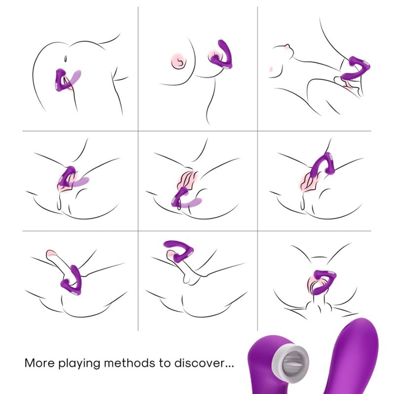 ARMONY - SECRETKISS LECKT VIBRIERENDEN CLIT UND VIBRATOR, GEBOGEN LILA für intensive Stimulation und Self-Love
