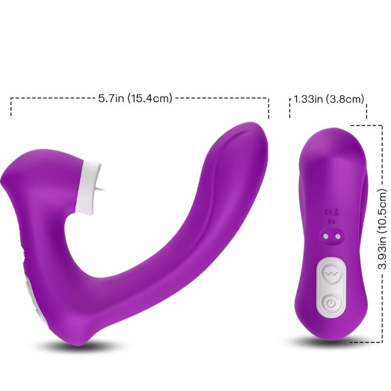 ARMONY - SECRETKISS LECKT VIBRIERENDEN CLIT UND VIBRATOR, GEBOGEN LILA für sinnliche Momente allein oder zu zweit