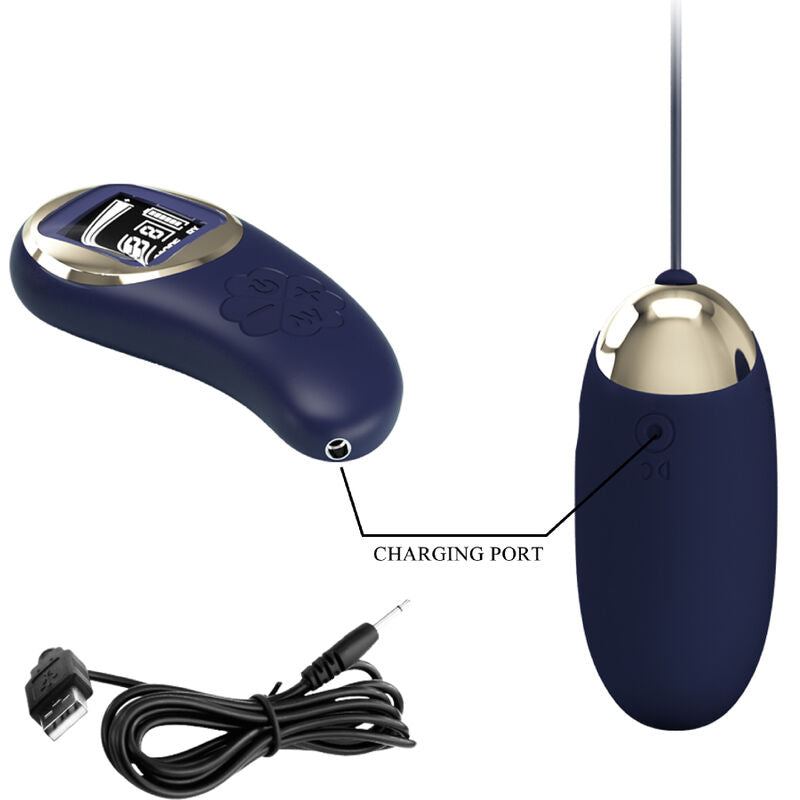 PRETTY LOVE - MINA VIBRIERENDES EI MIT FERNBEDIENUNG BLAU – Vibrator Bild 10