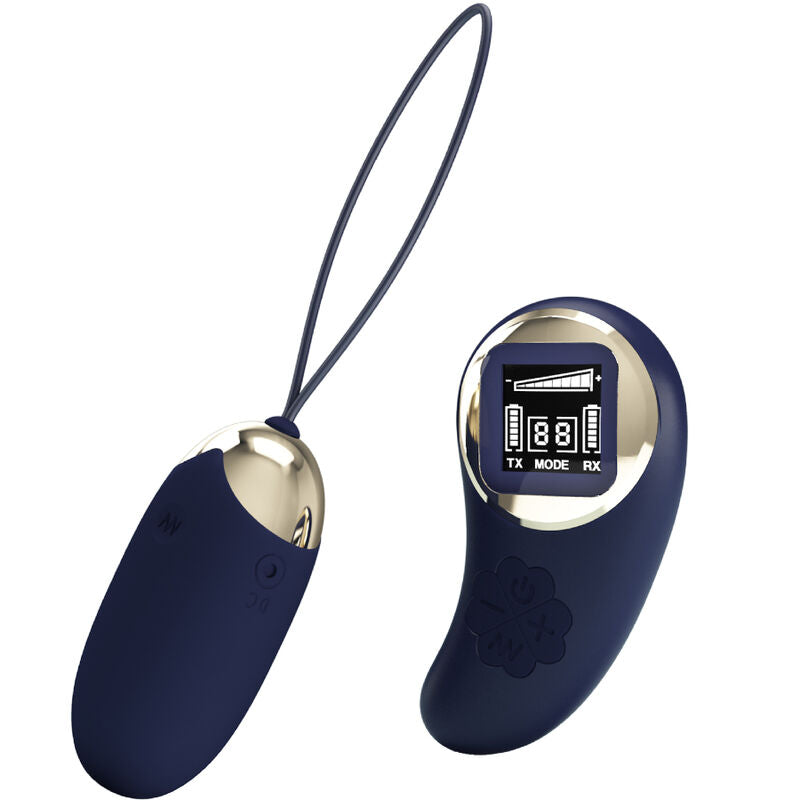 PRETTY LOVE - MINA VIBRIERENDES EI MIT FERNBEDIENUNG BLAU – Vibrator Bild 1