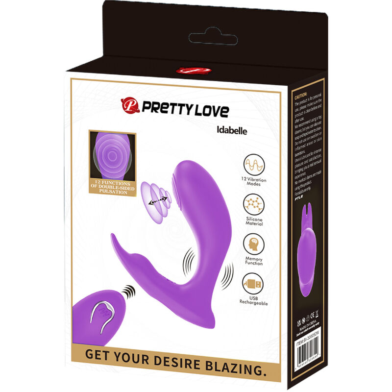 PRETTY LOVE - IDABELLE VIBRATION & PULSATION FERNBEDIENUNG VIOLETT – Erotik-Zubehör Bild 14