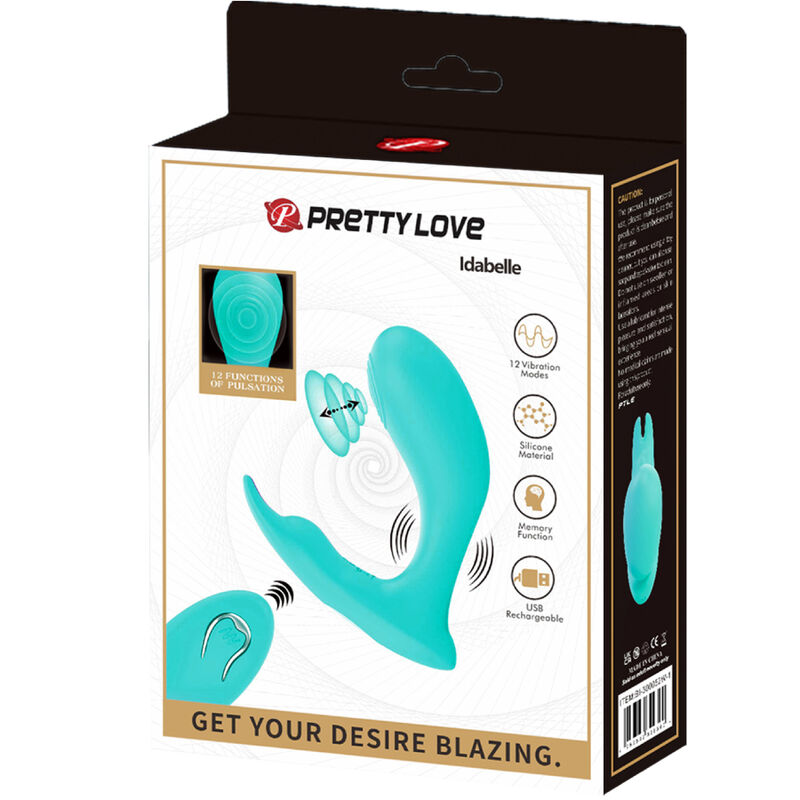 PRETTY LOVE - IDABELLE VIBRATION & PULSATION FERNBEDIENUNG BLAU – Erotik-Zubehör Bild 14