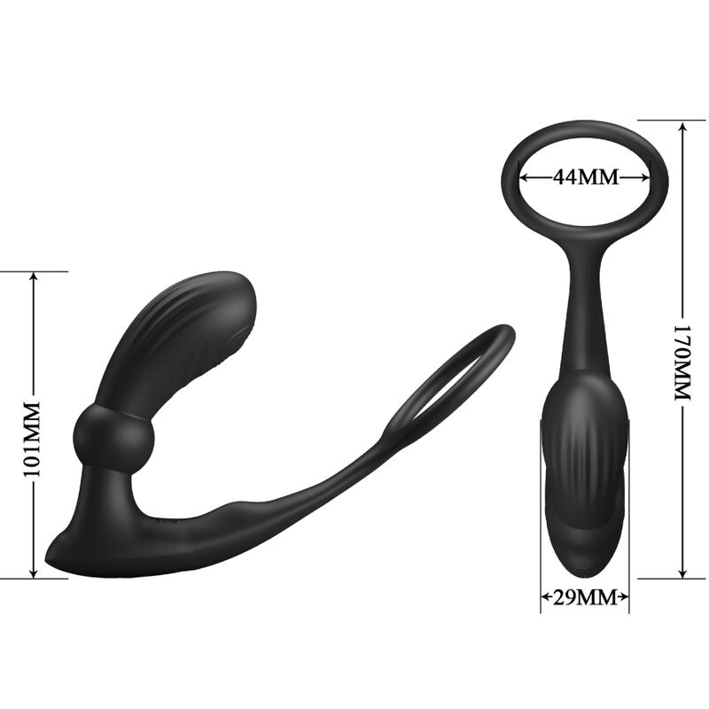 PRETTY LOVE - WARREN BLACK ANALRING & VIBRATOR – Anal-Toy Bild 7