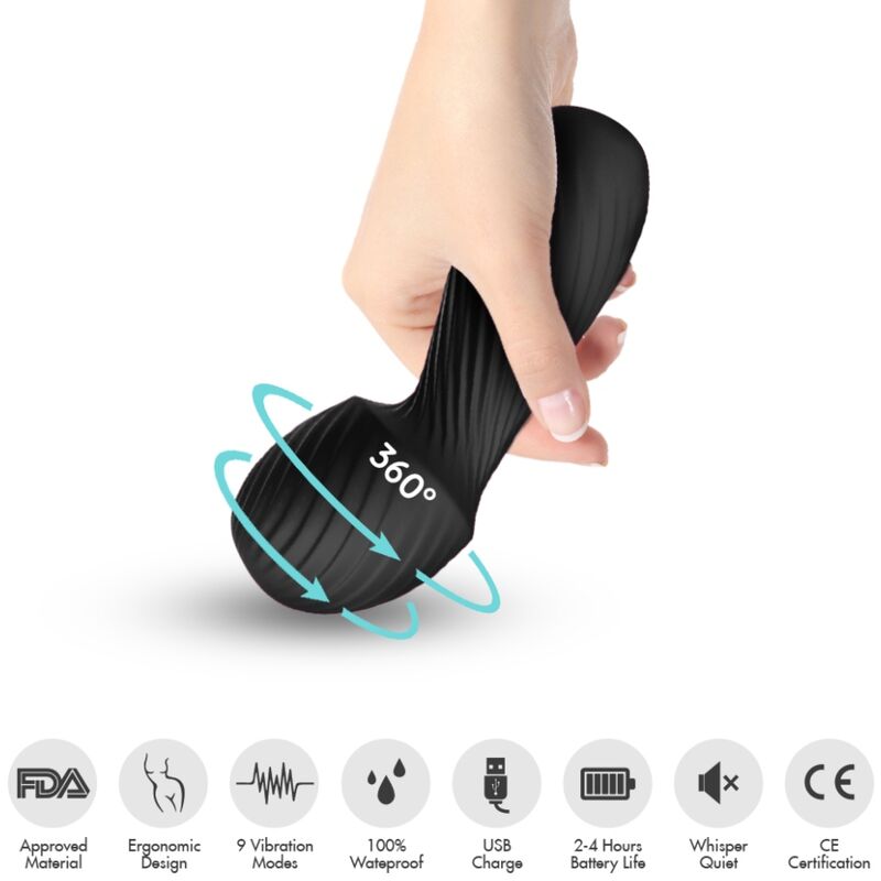 ARMONY - DAZZLE MASSAGER & VIBRATOR KLEIN SCHWARZ hochwertiges Sextoy bei Secret Pulse