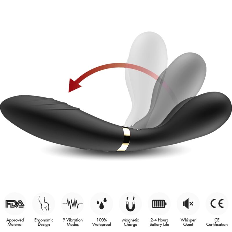 ARMONY - Y-WAND MASSAGER & VIBRATOR DOPPELKOPF SCHWARZ Vibratorstab diskret online kaufen