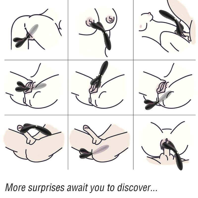 ARMONY - Y-WAND MASSAGER & VIBRATOR DOPPELKOPF SCHWARZ hochwertiges Sextoy bei Secret Pulse