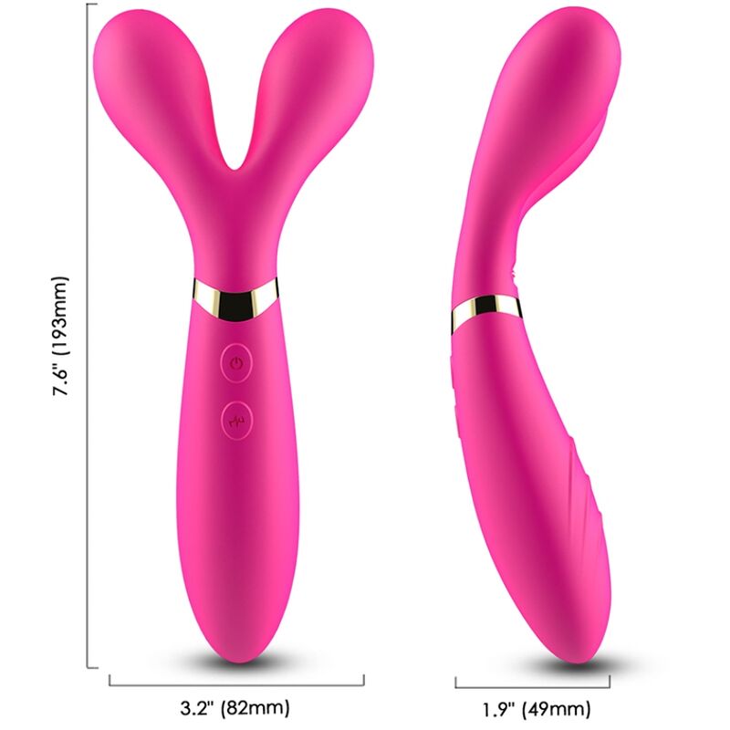ARMONY Y-Wand Massager & Vibrator Fuchsia | Doppelkopf & 18 Modi Vibratorstab diskret online kaufen