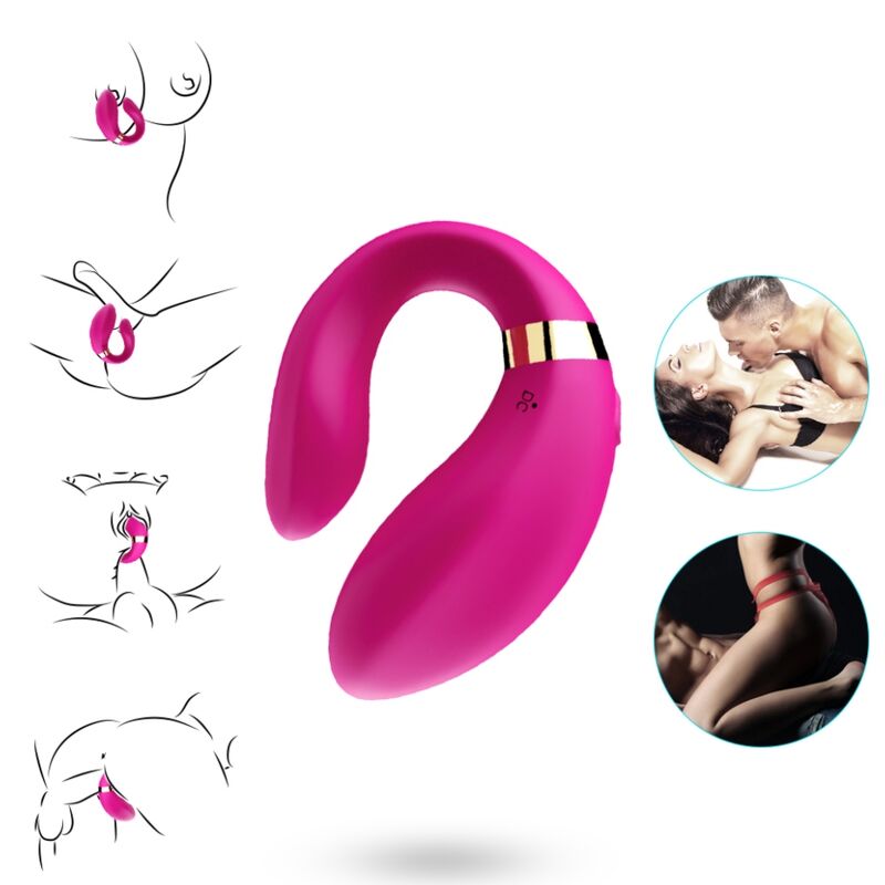 ARMONY - VIBRATOR FÜR PAARE MIT FERNBEDIENUNG FUCHSIA Produktansicht und Details