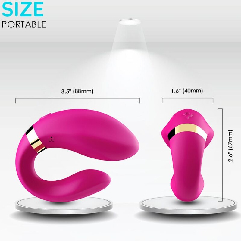 ARMONY - VIBRATOR FÜR PAARE MIT FERNBEDIENUNG FUCHSIA für sinnliche Momente allein oder zu zweit