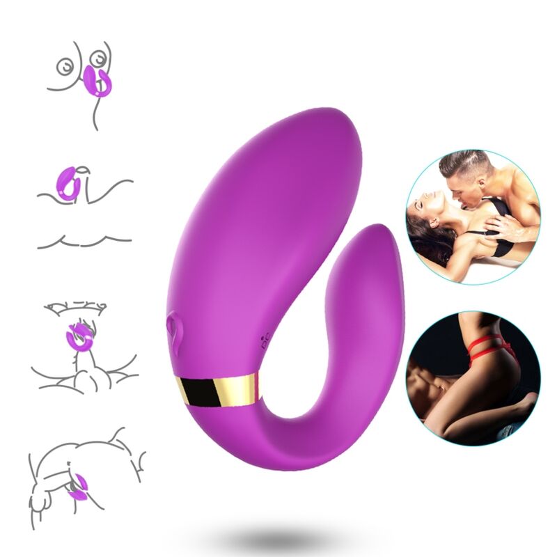 ARMONY - CRESCENT VIBRATOR FÜR PAARE, FERNBEDIENUNG, LILA hochwertiges Sextoy bei Secret Pulse