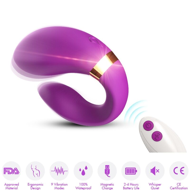 ARMONY - CRESCENT VIBRATOR FÜR PAARE, FERNBEDIENUNG, LILA Vibrator diskret online kaufen