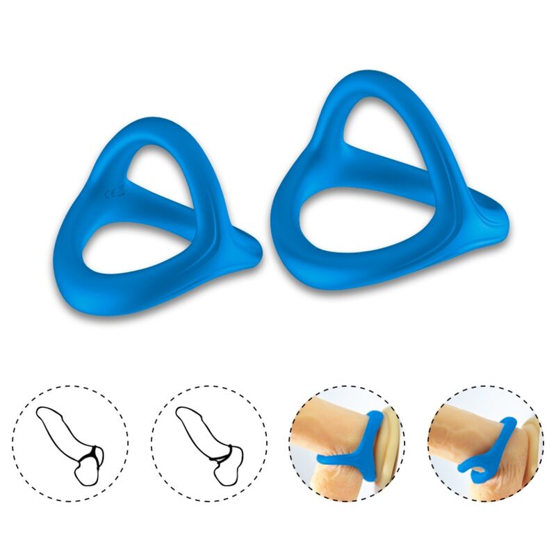ARMONY - TRESOR DOPPELTER SILIKONRING BLAU – Erotik-Zubehör Bild 6