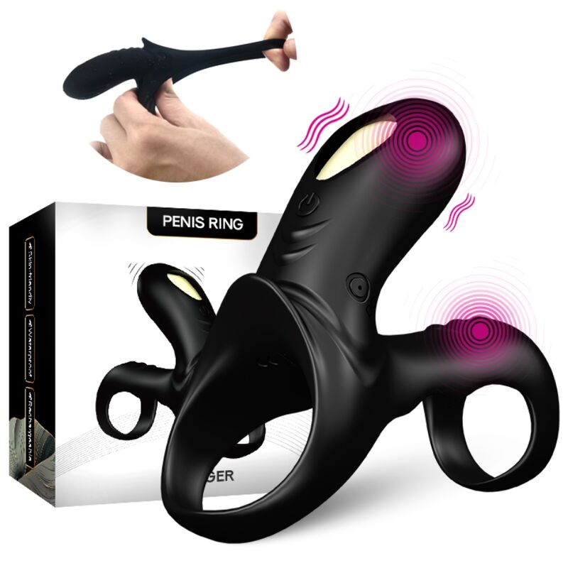 ARMONY - RANGER DOPPELVIBRATORRING FÜR PAARE SCHWARZ für sinnliche Momente allein oder zu zweit