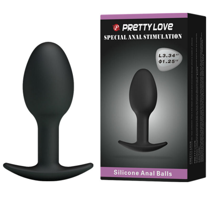 PRETTY LOVE - SILIKON ANALPLUG 6.5 CM SCHWARZ Analplug diskret online kaufen