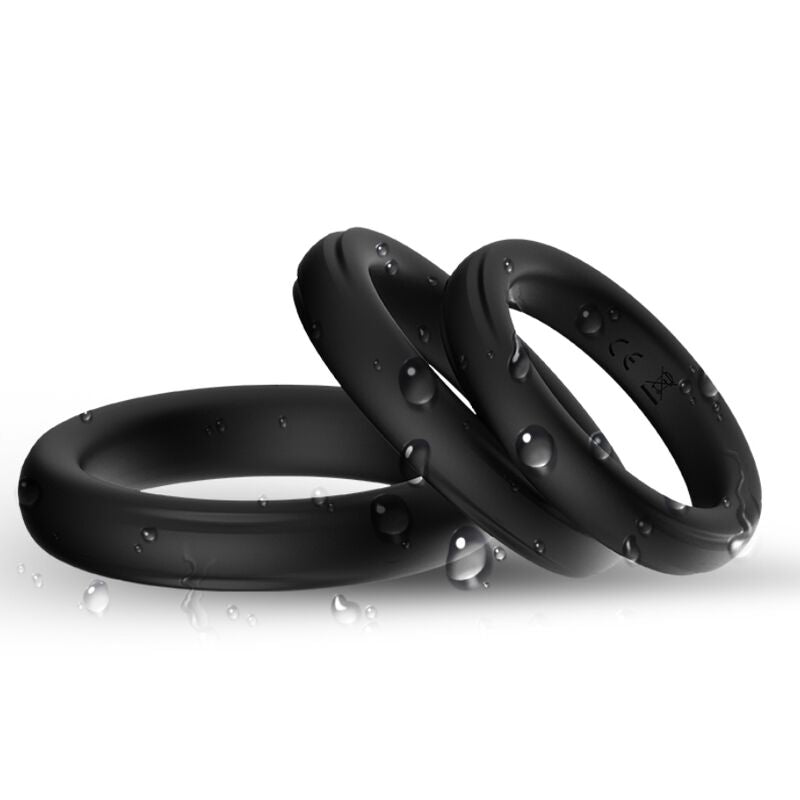 ARMONY - DREIFACHER SILIKONRING SCHWARZ – Erotik-Zubehör Bild 3