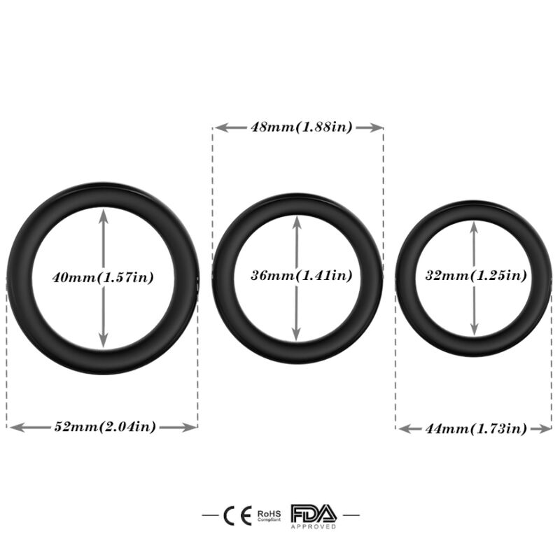 ARMONY - DREIFACHER SILIKONRING SCHWARZ – Erotik-Zubehör Bild 6