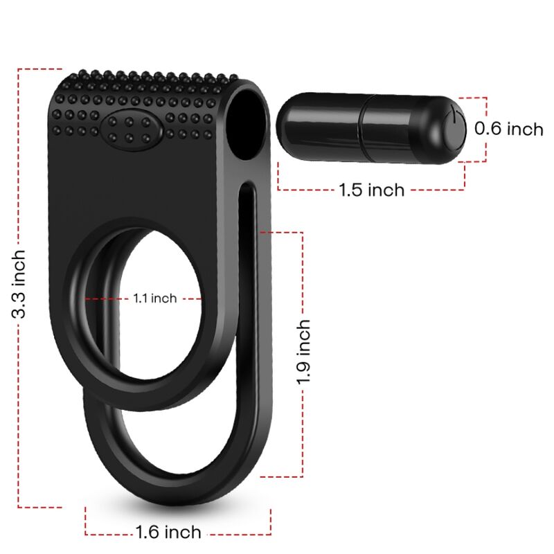 ARMONY - TWINS DOPPEL-VIBRATORRING FÜR PAARE SCHWARZ Vibrator diskret online kaufen